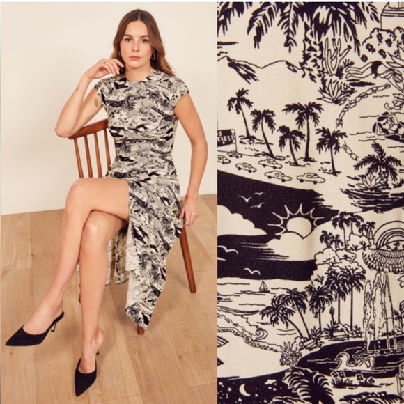 Reformation Gavin Dress in LA Print - Picture 4 of 11